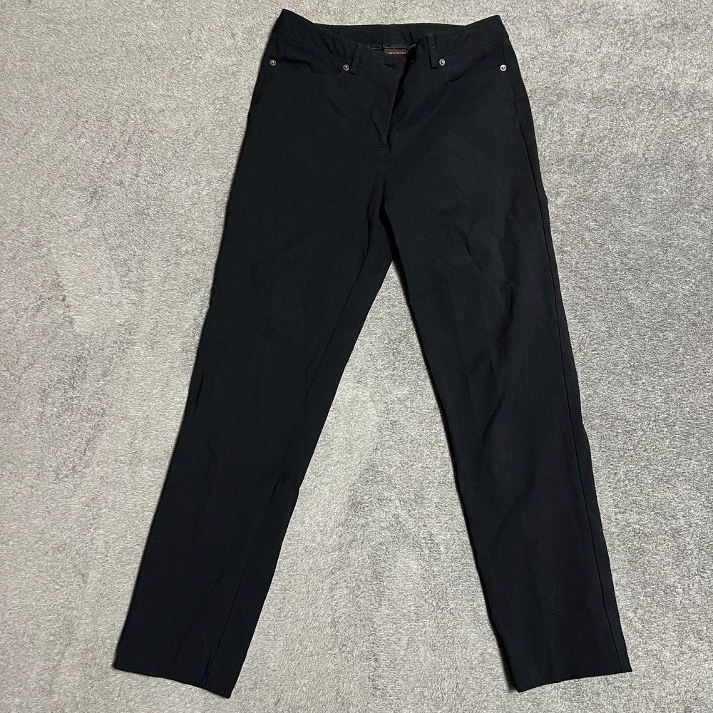 Nina McLemore Black Straight Leg Dress Pants Womens Size 8 Made in USA